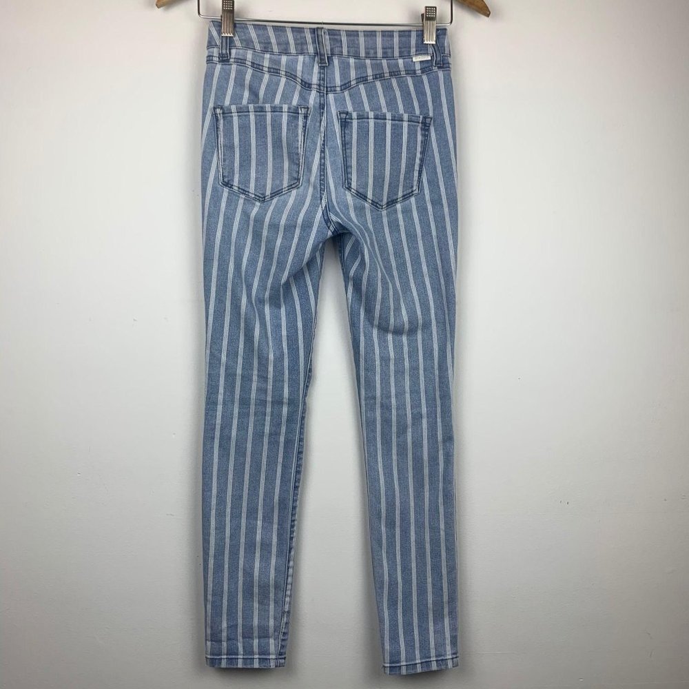 TILLYS 80's Faded Stripe Skinny Cropped‎ Jean Size 0 - Picture 3 of 10
